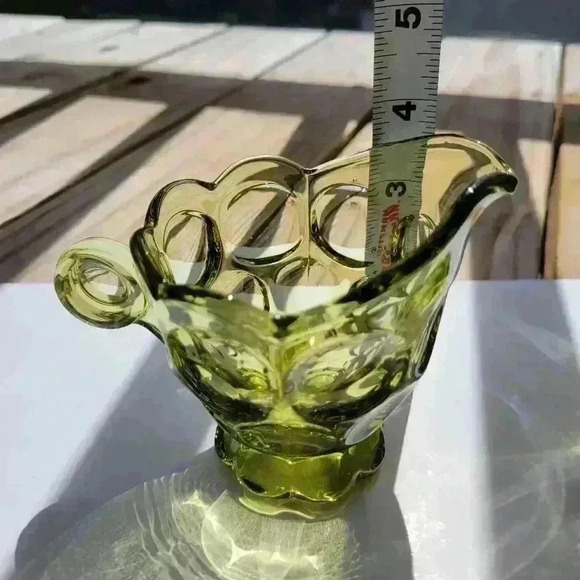 COPY - Vintage Imperial Green Verde Glass Creamer & Sugar - Picture 10 of 12